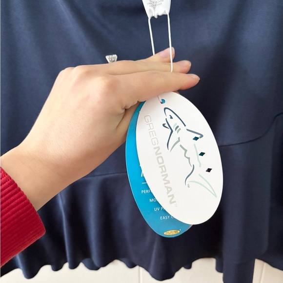 Greg Norman Crossover Flounce Pullon Skort navy size XS new - Picture 3 of 7